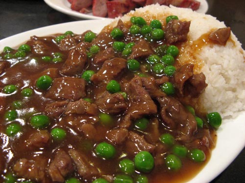 Big Wong beef and peas
