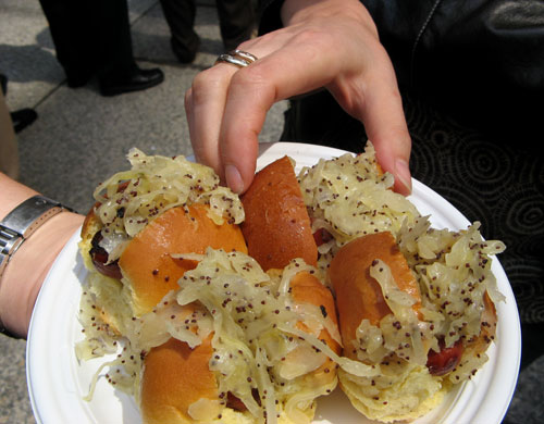 Kobe beef hot dogs
