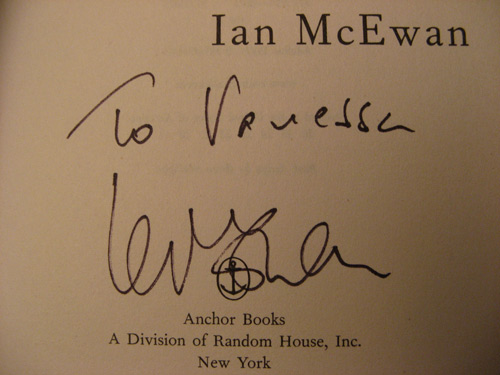 Ian McEwan dedication