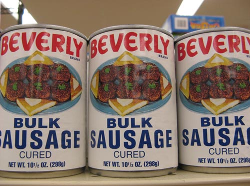 Canned sausage