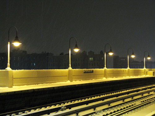 Snowy Bliss Street Station